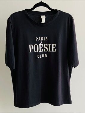 H&M Black Crew Neck Tee